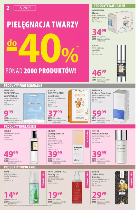 Hebe - gazetka promocyjna Gazetka od poniedziałku 22.09 do wtorku 07.10 - strona 2