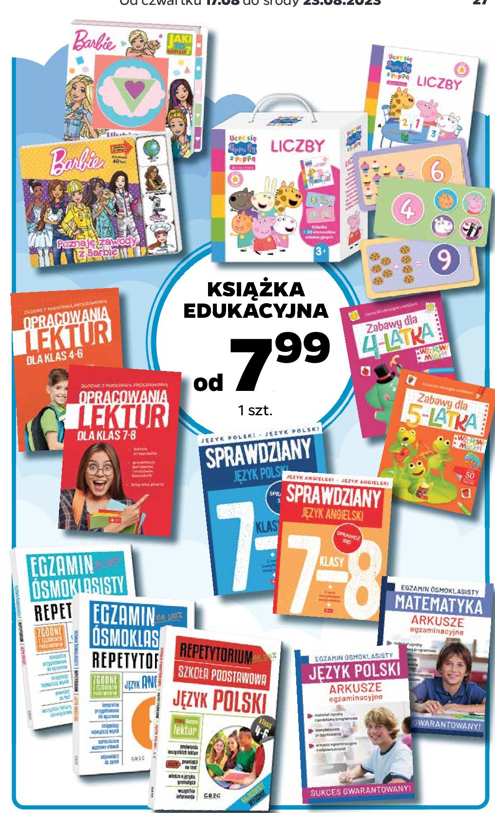 Sprawdziany język polski klasa 7-8 - cena - promocje - opinie - sklep