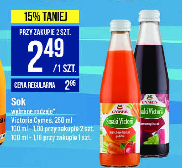 Sok z czerwonych buraków Cymes smaki victorii - cena - promocje