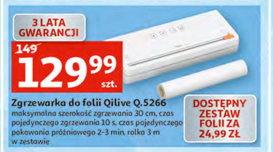 Zgrzewarka do folii q.5266 Qilive cena promocje opinie sklep