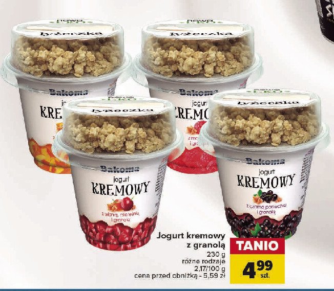 Jogurt Malinowy Z Granolą Bakoma Kremowy Cena Promocje Opinie Sklep Blixpl 3018