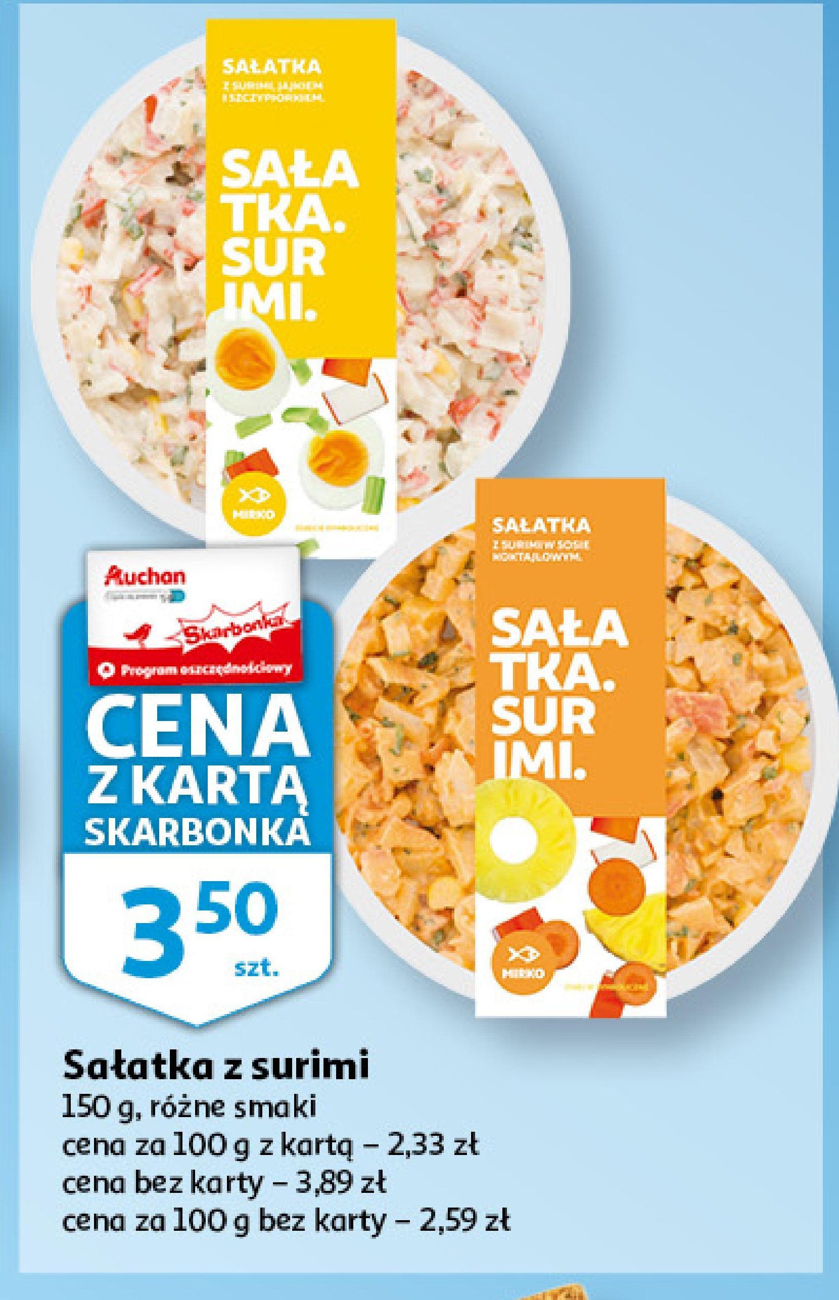Sałatka surimi z ananasem Mirko cena promocje opinie sklep