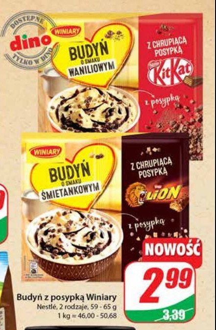 Budy Waniliowy Z Chrupi c Posypk Kitkat Winiary Budy Cena 