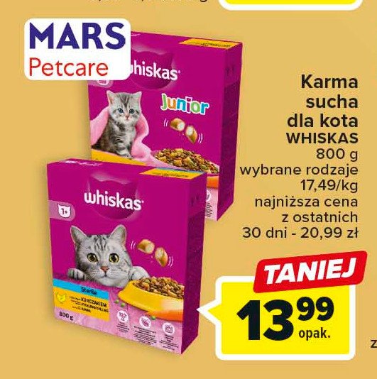 Karma dla kota z kurczakiem przepyszne paszteciki Whiskas sterile