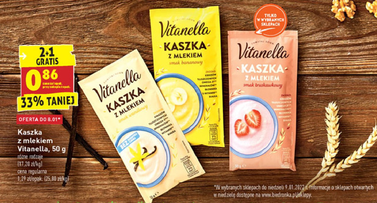 Kaszka Z Mlekiem Smak Bananowy Vitanella Cena Promocje Opinie Sklep Blixpl Brak Ofert 4656