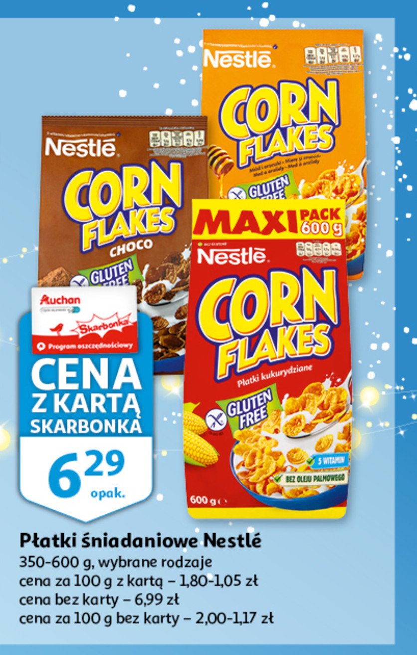 Płatki śniadaniowe bezglutenowe Nestle corn flakes Corn flakes (nestle