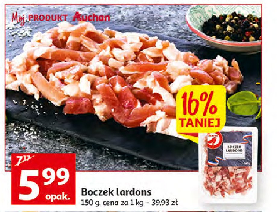 Boczek lardons Auchan cena promocje opinie sklep Blix.pl
