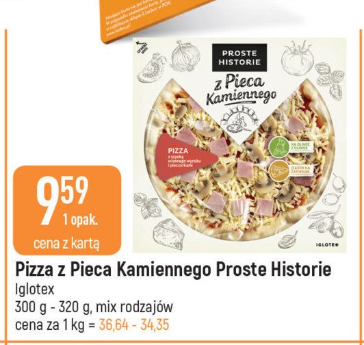 Pizza z szynką własnego wyrobu i pieczarkami Iglotex proste historie z