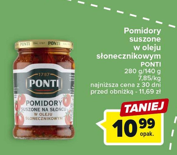 Pomidory Suszone W Oliwie Ponti - Cena - Promocje - Opinie - Sklep ...