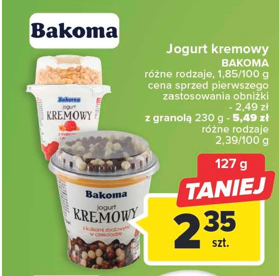 Jogurt Malinowy Z Granolą Bakoma Kremowy Cena Promocje Opinie Sklep Blixpl 2713