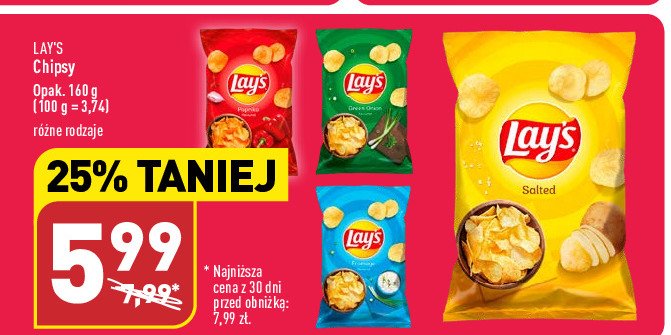 Ile Kalorii Mają Chipsy Lays Solone Chipsy naturalne solone Lay's Frito lay lay's - cena - promocje