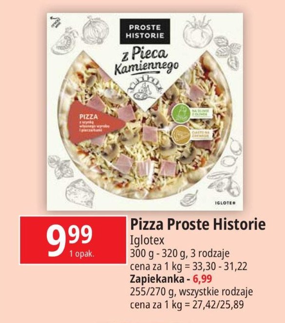 Pizza z szynką własnego wyrobu i pieczarkami Iglotex proste historie z