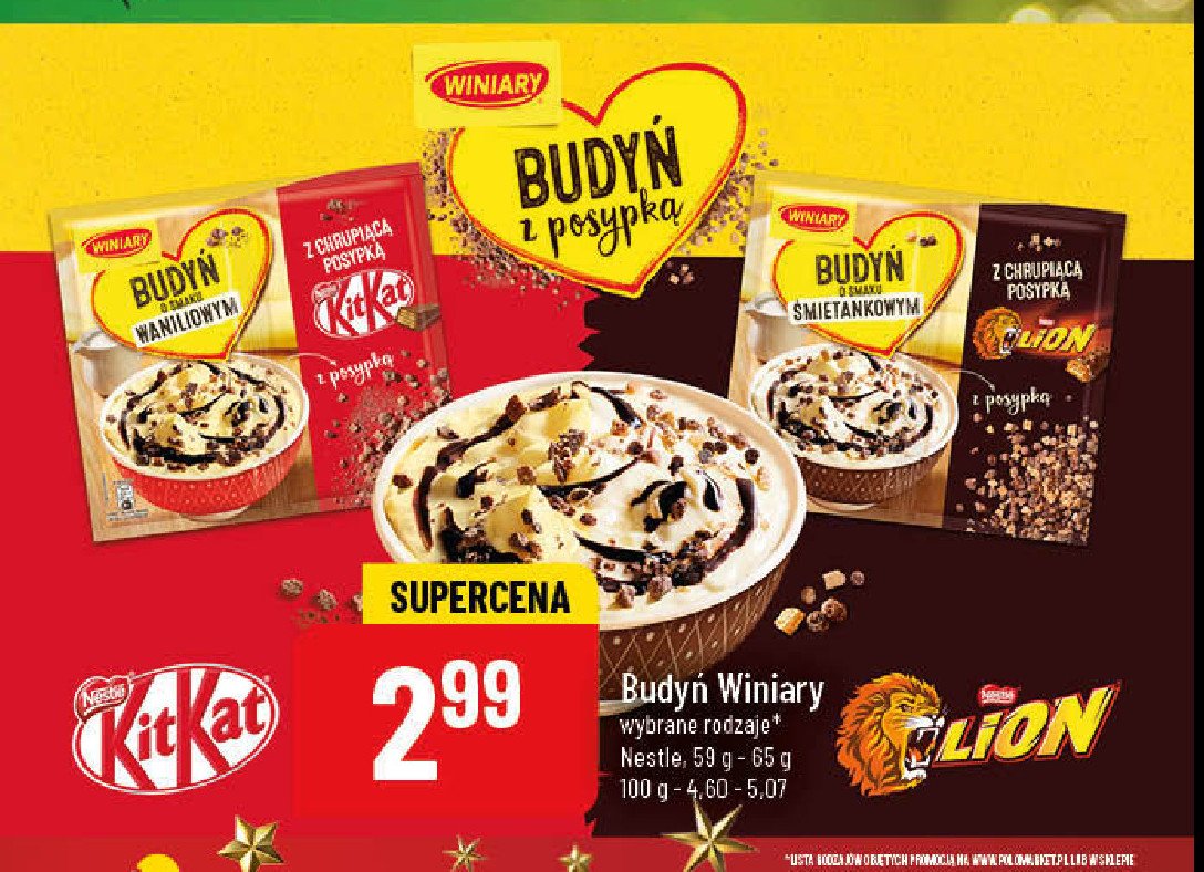 Budy Waniliowy Z Chrupi c Posypk Kitkat Winiary Budy Cena 