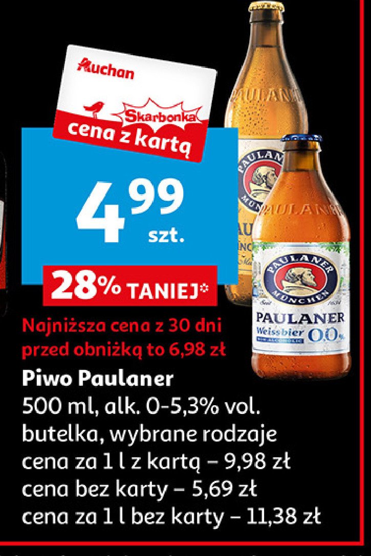 Piwo Paulaner Weissbier 0.0% - Cena - Promocje - Opinie - Sklep | Blix ...