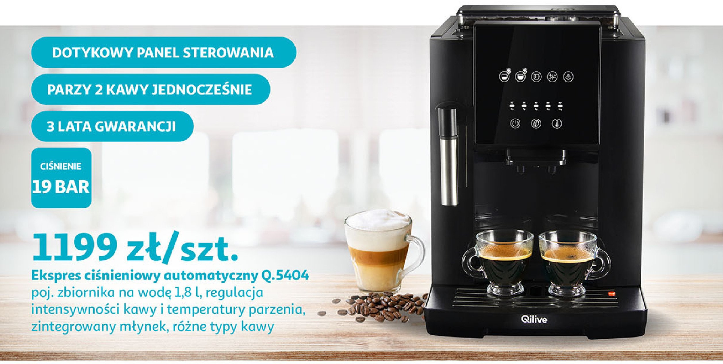 Ekspres ciśnieniowy q 5404 Qilive cena promocje opinie sklep