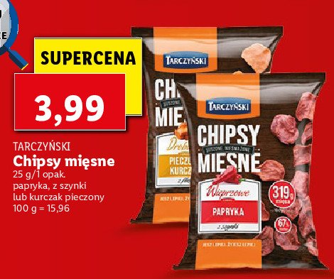 Chipsy mięsne pieczony kurczak Tarczyński - cena - promocje - opinie ...