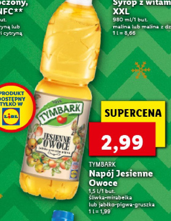 Napój jabłko-gruszka-pigwa Tymbark jesienne owoce - cena - promocje ...