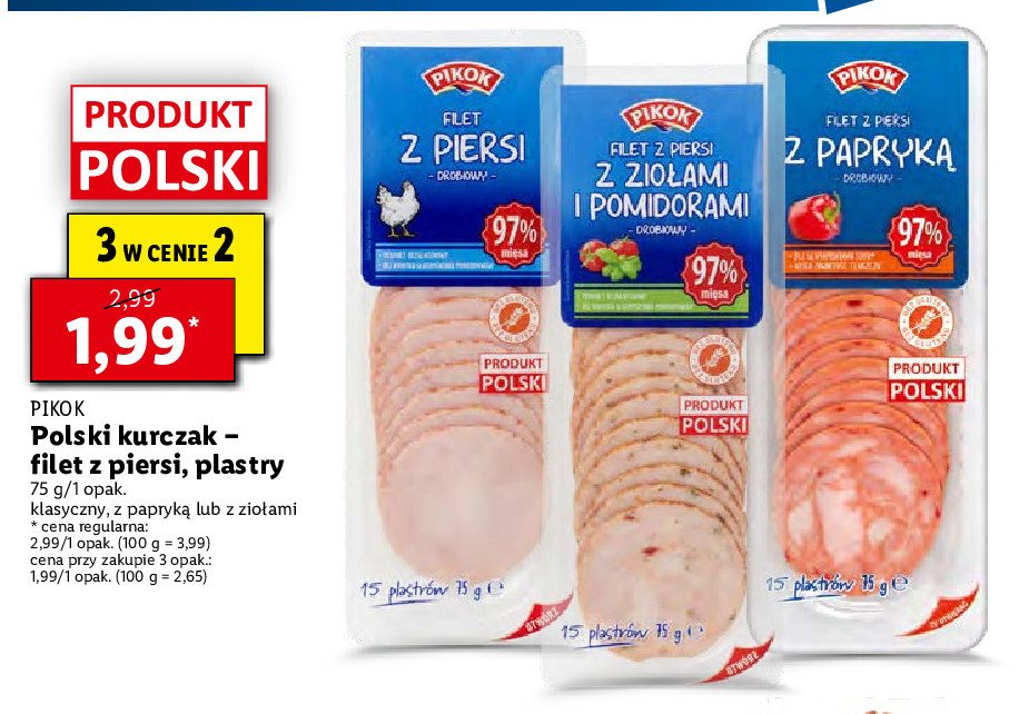 Filet z piersi kurczaka Pikok cena promocje opinie sklep Blix.pl