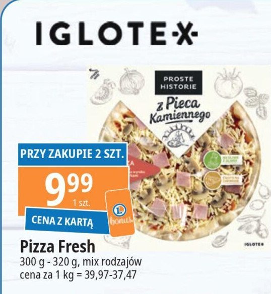 Pizza z szynką własnego wyrobu i pieczarkami Iglotex proste historie z